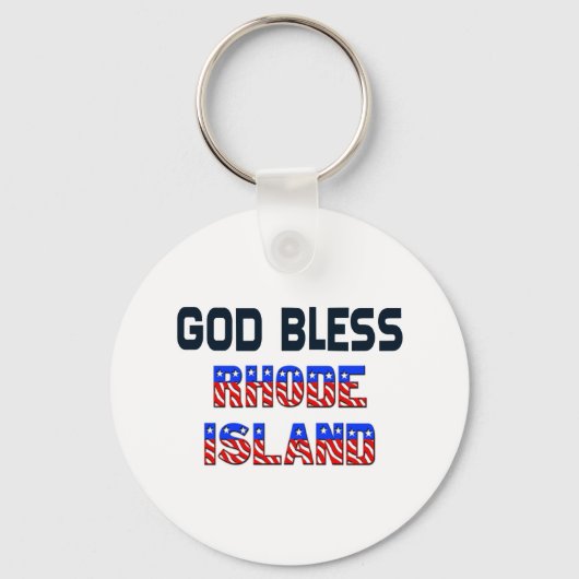 Gott Bless Rhode Island Schlüsselanhänger (Vorderseite)