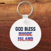 Gott Bless Rhode Island Schlüsselanhänger (Vorderseite)