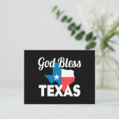 Gott Bless Texas Postkarte (Stehend Vorderseite)