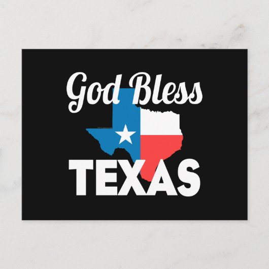Gott Bless Texas Postkarte (Vorderseite)