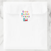 Gott Bless Texas Runder Aufkleber (Tasche)