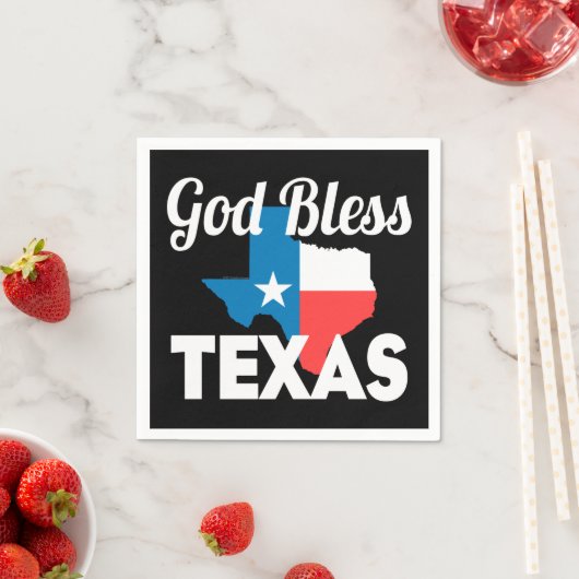 Gott Bless Texas Serviette (Beispiel)