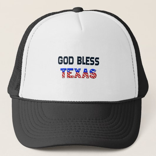 Gott Bless Texas Truckerkappe (Vorderseite)