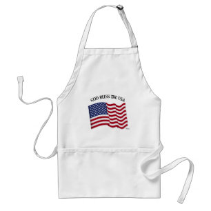 GOTT BLESS THE USA mit US-Flagge Schürze