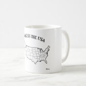 GOTT BLESS THE USA mit US-Kontur Kaffeetasse (VorderseiteRechts)
