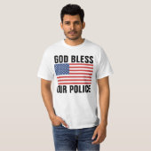 GOTT BLESS UNSERE POLIZEILICHEN T - SHIRT (Vorne ganz)