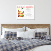GOTT BLESS UNSERE ZUHAUSE LEINWANDDRUCK (Insitu (Schlafzimmer))
