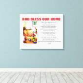 GOTT BLESS UNSERE ZUHAUSE LEINWANDDRUCK (Insitu (Holzboden))