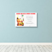 GOTT BLESS UNSERE ZUHAUSE LEINWANDDRUCK (Insitu (Holzboden))