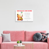 GOTT BLESS UNSERE ZUHAUSE LEINWANDDRUCK (Insitu (Wohnzimmer))