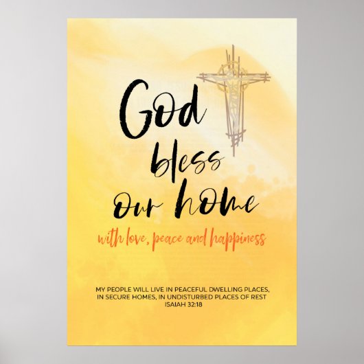 GOTT BLESS UNSERE ZUHAUSE POSTER (Vorne)