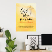 GOTT BLESS UNSERE ZUHAUSE POSTER (Heimbüro)
