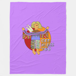 GOTT BLESS YOU + your background & ideas Fleecedecke