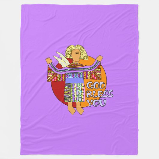 GOTT BLESS YOU + your background & ideas Fleecedecke (Vorderseite)