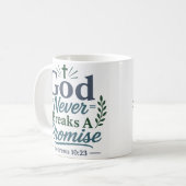 Gott bricht ein Versprechen nie Biblischer Glaube Kaffeetasse (Vorderseite Links)
