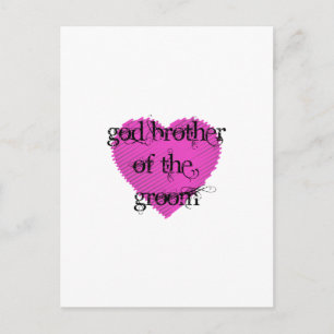 Gott Bruder des Grooms Postkarte