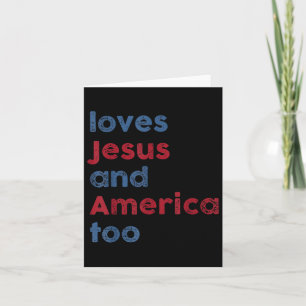 Gott Christlich 4. Juli Lieben Jesus und Amerika Karte