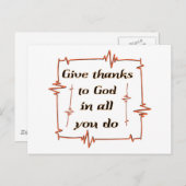 Gott Christlich danken Postkarte (Vorne/Hinten)