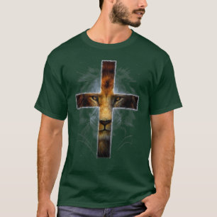 Gott Christlicher Glaube Jesus Löwe Kreuzweg T - S T-Shirt