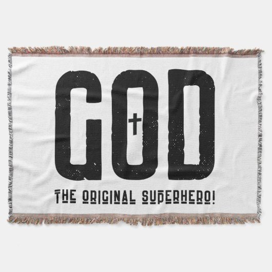 Gott Das Original Superhelden-Bibelkreuz Decke (Vorderseite)