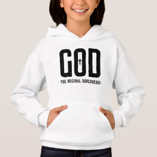 Gott Das originelle Superhelden-Bibelkreuz-Mädchen Hoodie