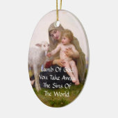 GOTT, DASS DU DIE SÜNDEN DER WELT WEIST KERAMIKORNAMENT (Links)