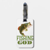 Gott der Fischerei Gepäckanhänger (Rückseite vertikal)