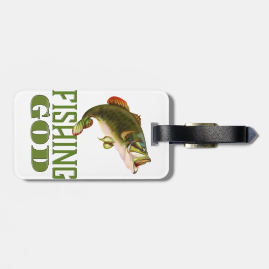 Gott der Fischerei Gepäckanhänger (Rückseite horizontal)