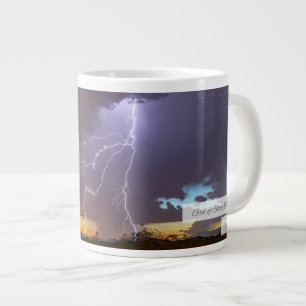 Gott der Herrlichkeit donnert Psalm 105:39 KJV Jumbo-Tasse