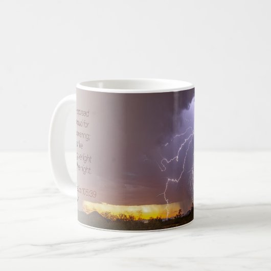 Gott der Herrlichkeit Thunders Psalm 105:39 KJV Kaffeetasse (Vorderseite Links)