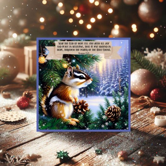 Gott der Hoffnung Bibel Verse Chipmunk Weihnachten