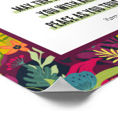 Gott der Hoffnung Farbenfrohe Blumenmuster Abstrak Poster (Ecke)