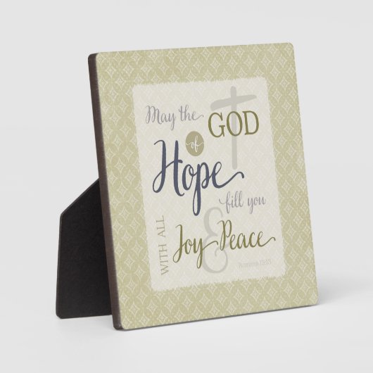 Gott der Hoffnung Fülle dich mit Freude und Friede Fotoplatte (Vorderseite)