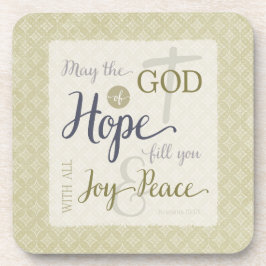 Gott der Hoffnung Fülle dich mit Freude und Friede Getränkeuntersetzer