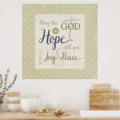 Gott der Hoffnung Fülle dich mit Freude und Friede Poster (Küche)
