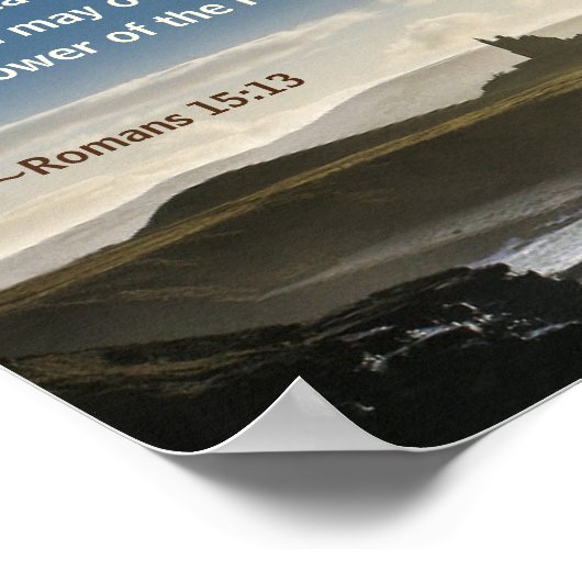 Gott der Hoffnung, Römer 15:13 Bibelverse, irische Poster (Ecke)