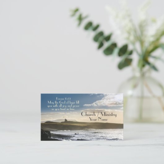 Gott der Hoffnung, Römer 15:13 Bibelverse, irische Visitenkarte (Stehend Vorderseite)