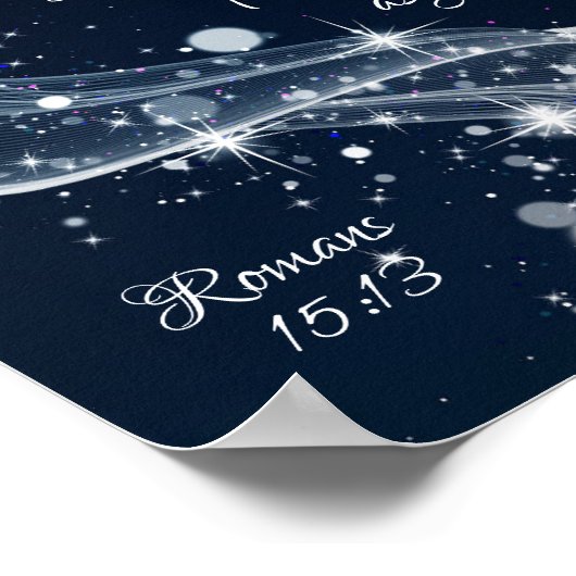 Gott der Hoffnung, Römer 15:13 Bibelverse, Poster (Ecke)