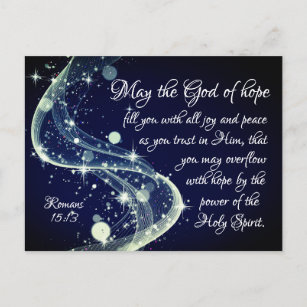 Gott der Hoffnung, Römer 15:13 Bibelverse Postkarte