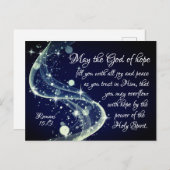 Gott der Hoffnung, Römer 15:13 Bibelverse Postkarte (Vorne/Hinten)