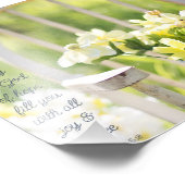 Gott der Hoffnung Zitat gelbe Blumenfotografie Fotodruck (Ecke)