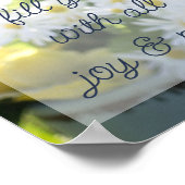 Gott der Hoffnung Zitat White Flower Fotografy Pos Poster (Ecke)