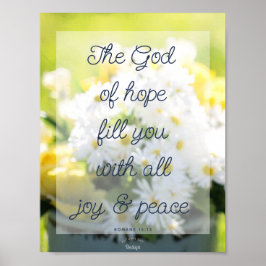 Gott der Hoffnung Zitat White Flower Fotografy Pos Poster