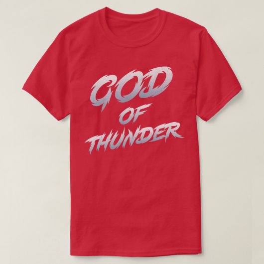 Gott der Thunder-Typografie T-Shirt (Design vorne)