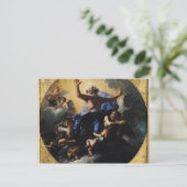 Gott, der Vater, der von Engeln getragen wird Postkarte (Stehend Vorderseite)