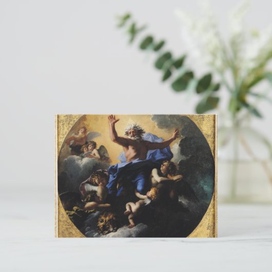 Gott, der Vater, der von Engeln getragen wird Postkarte (Stehend Vorderseite)