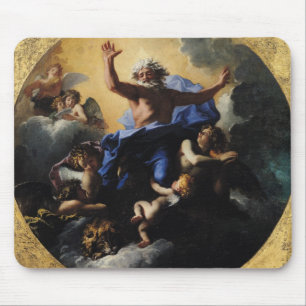 Gott der Vater getragen durch Engel Mousepad