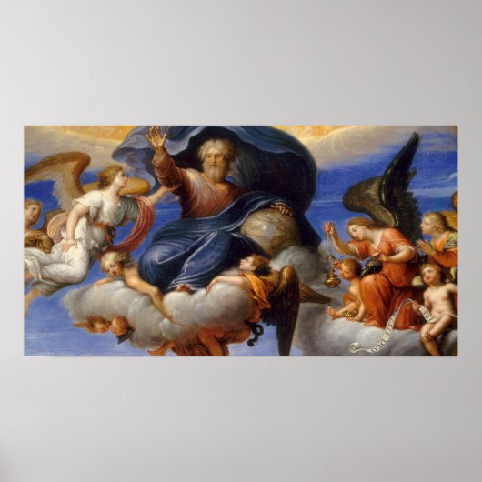 Gott der Vater - Kreis Pierre Mignard Fine Art Poster (Vorne)
