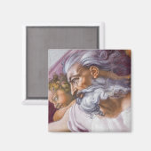 Gott der Vater, Sixtinische Kapelle von Michelange Magnet (Vorderseite/Rückseite)