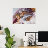 Gott der Vater, Sixtinische Kapelle von Michelange Poster (Heimbüro)
